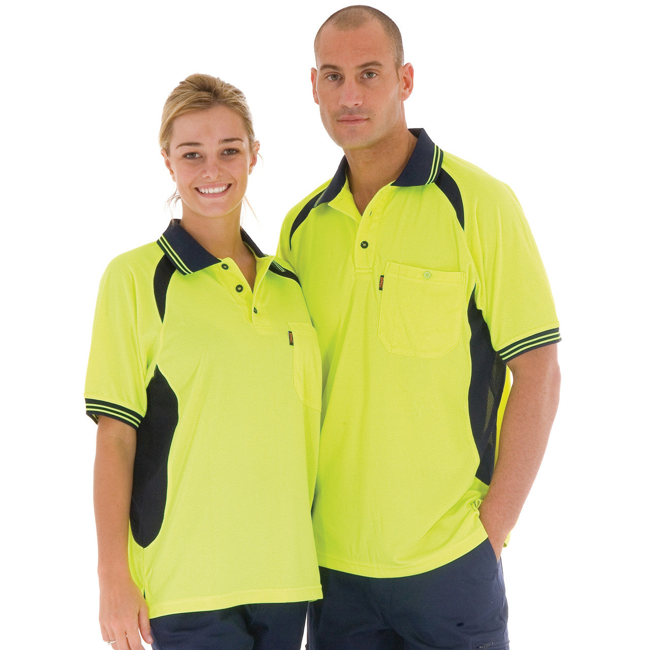 DNC Cool-Breeze Contrast Mesh Polo - short sleeve 3901