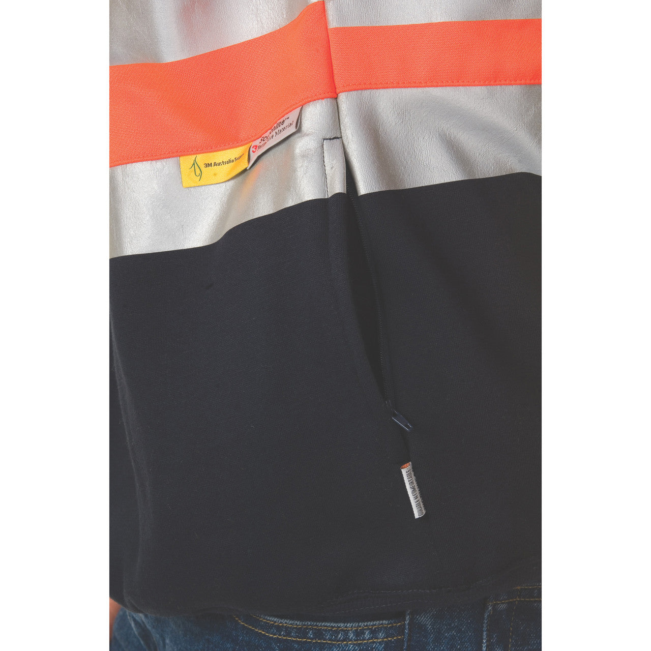 DNC HiVis Two Tone Cotton Fleecy Sweat Shirt V-Neck with 3M R/Tape 3924