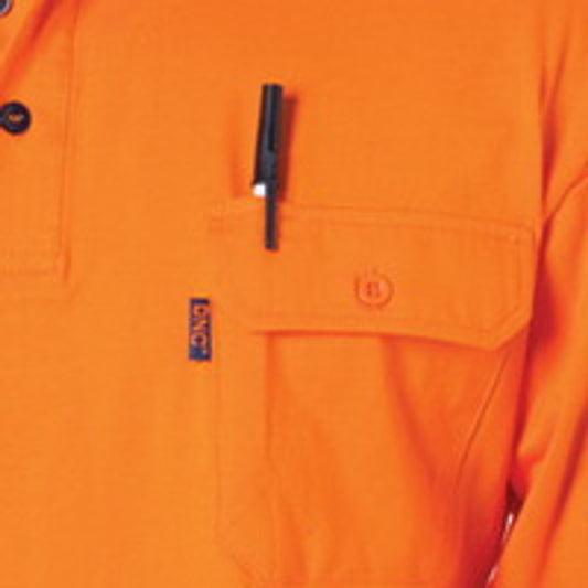 DNC HiVis Cool-Breeze 2 Tone Cotton Jersey Polo Shirt with Twin Chest Pocket - S/S 3943