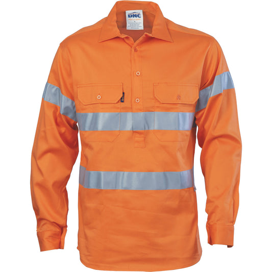 DNC HiVis Cool-Breeze Close Front Cotton Shirt with Generic R/Tape 3945
