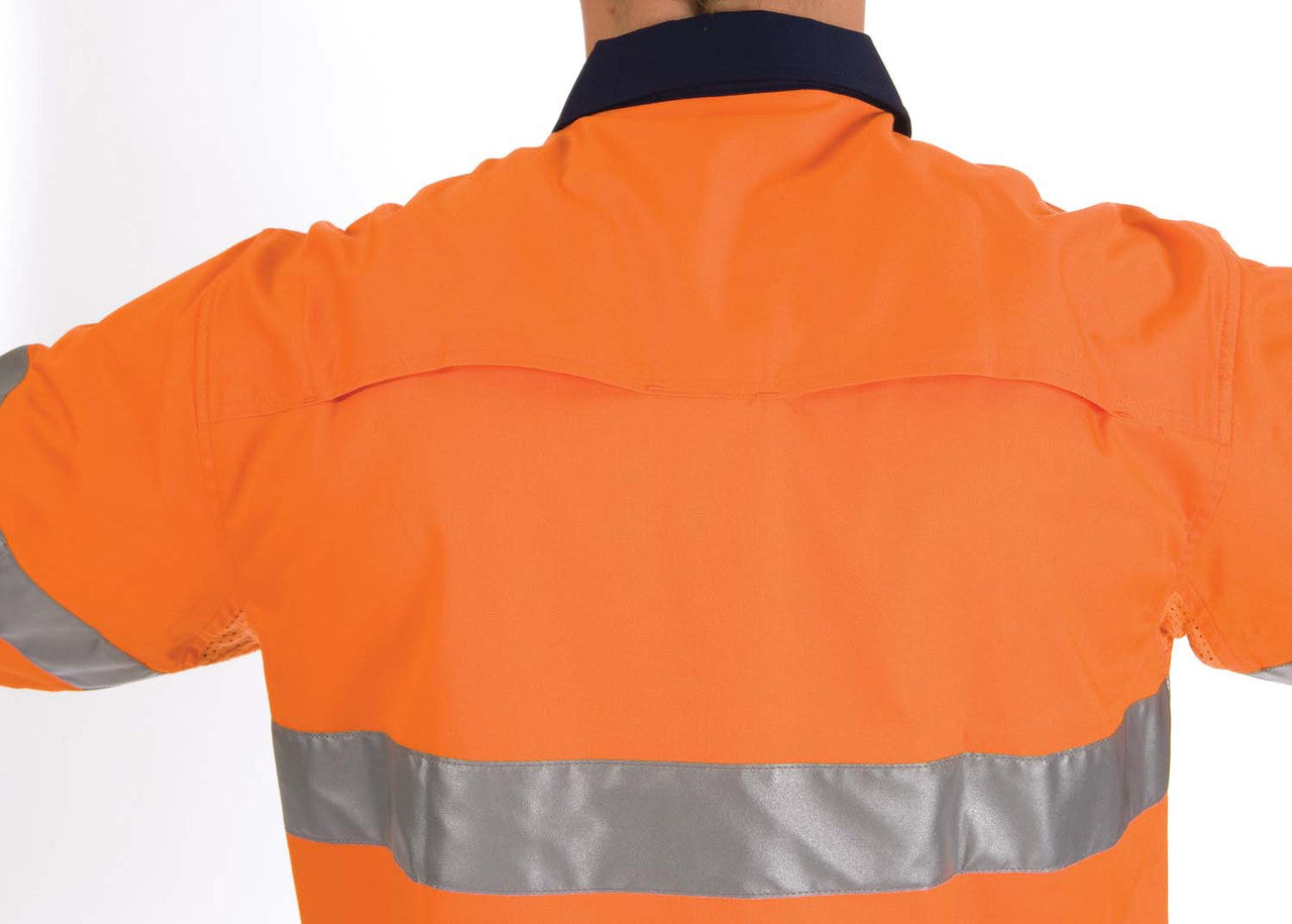 DNC HiVis 3 Way Cool-Breeze Cotton Shirt with CSR/Tape - Long sleeve 3948