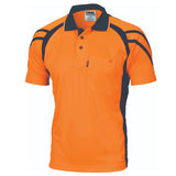 DNC Cool Breathe Stripe Panel Polo Shirt - Short Sleeve 3979