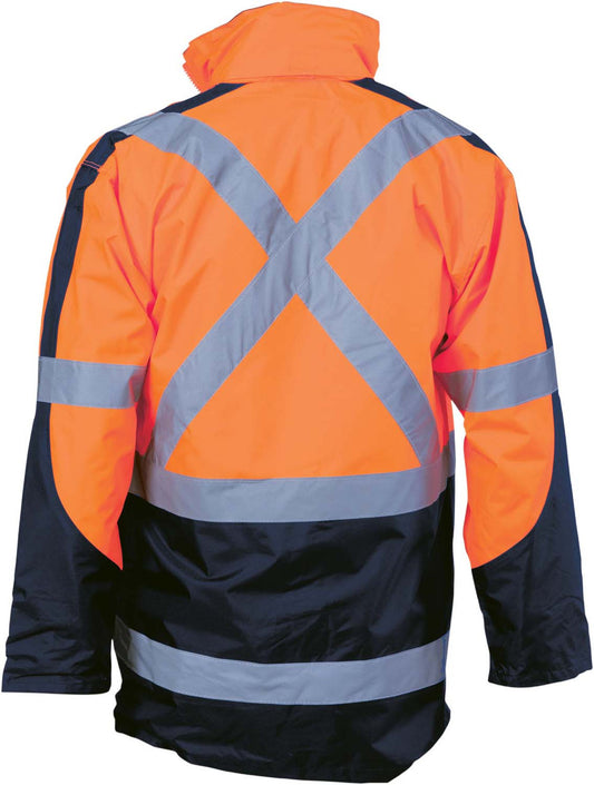 DNC HiVis 2 Tone Cross Back D/N “2 in 1” Contrast Rain Jacket 3993