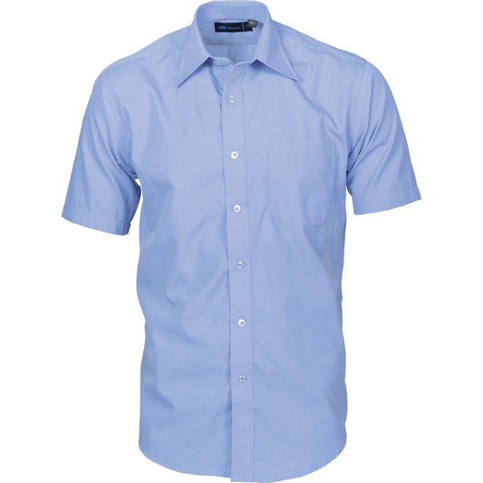 DNC Mens Premier Poplin Business Shirts - Short Sleeve 4151