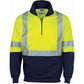 DNC HiVis Cross Back D/N Two Tone 1/2 Zip Fleecy 3929
