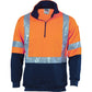 DNC HiVis Cross Back D/N Two Tone 1/2 Zip Fleecy 3929
