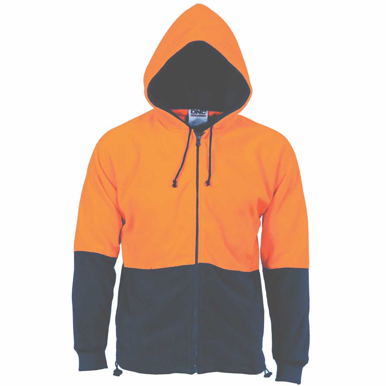 DNC HiVis Two Tone Full Zip Polar Fleece Hoodie 3927
