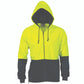 DNC Hivis full zip polar fleece hoodie with CSR R/tape 3926