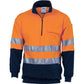 DNC HiVis Two Tone 1/2 Zip Cotton Fleecy Windcheater with 3M R/Tape 3925