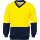DNC HiVis Two Tone Cotton Fleecy Sweat Shirt V-Neck 3922