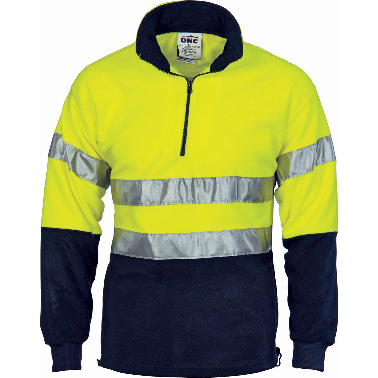 DNC HiVis Two Tone 1/2 Zip Polar Fleece with CSR R/Tape 3829