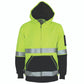 DNC Hivis 2 tone full zip super fleecy hoodie with CSR R/tape 3788