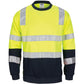 DNC HIVIS 2 tone, crew-neck fleecy sweat shirt with shoulders, double hoop body and arms CSR R/Tape 3723