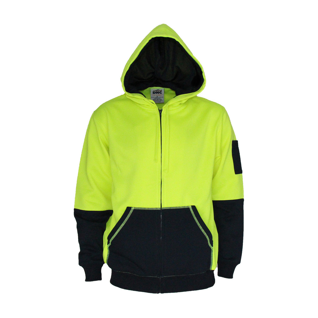 DNC Hivis 2 tone full zip super fleecy hoodie 3722