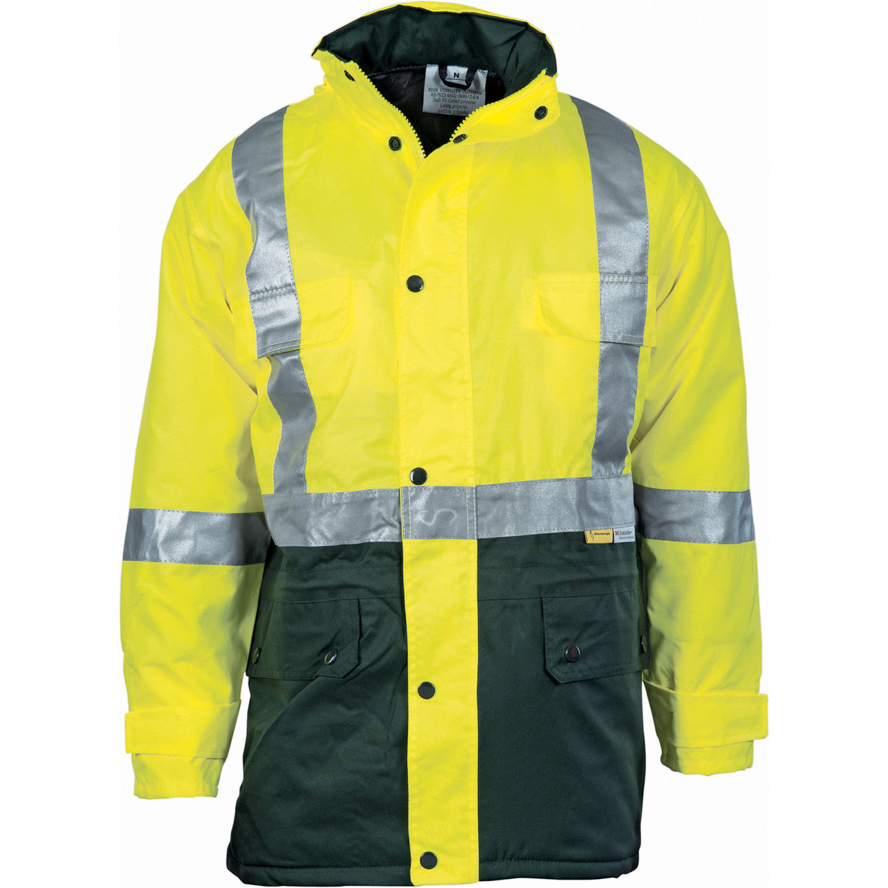 DNC HiVis Two Tone Quilted Jacket with 3M R/Tape 3863