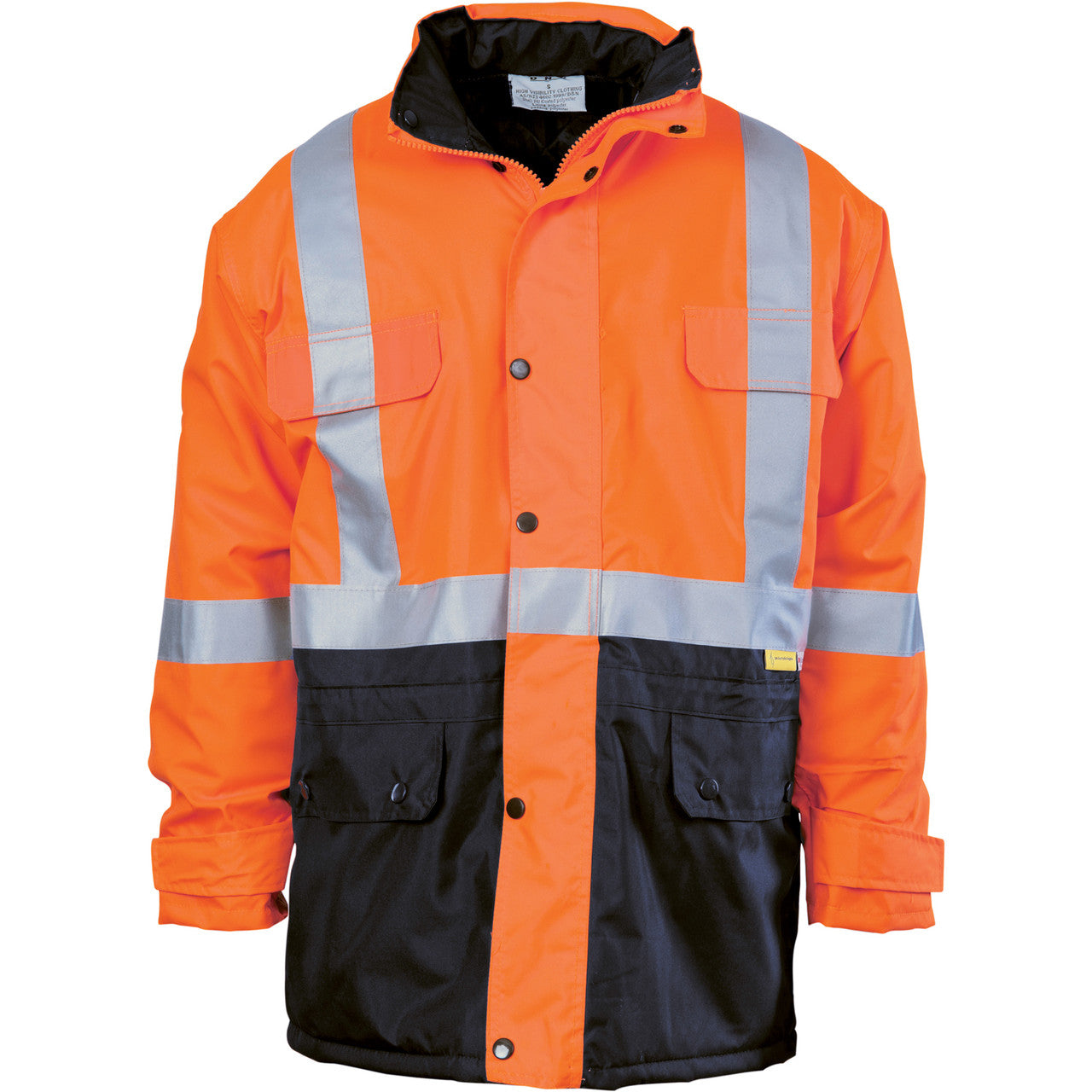DNC HiVis Two Tone Quilted Jacket with 3M R/Tape 3863