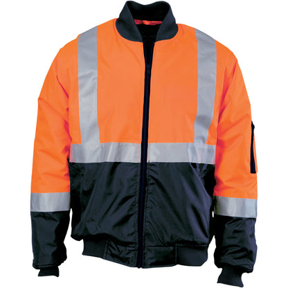 DNC HIVIS 2 TONE BOMBER JACKET WITH CSR R/TAPE 3762