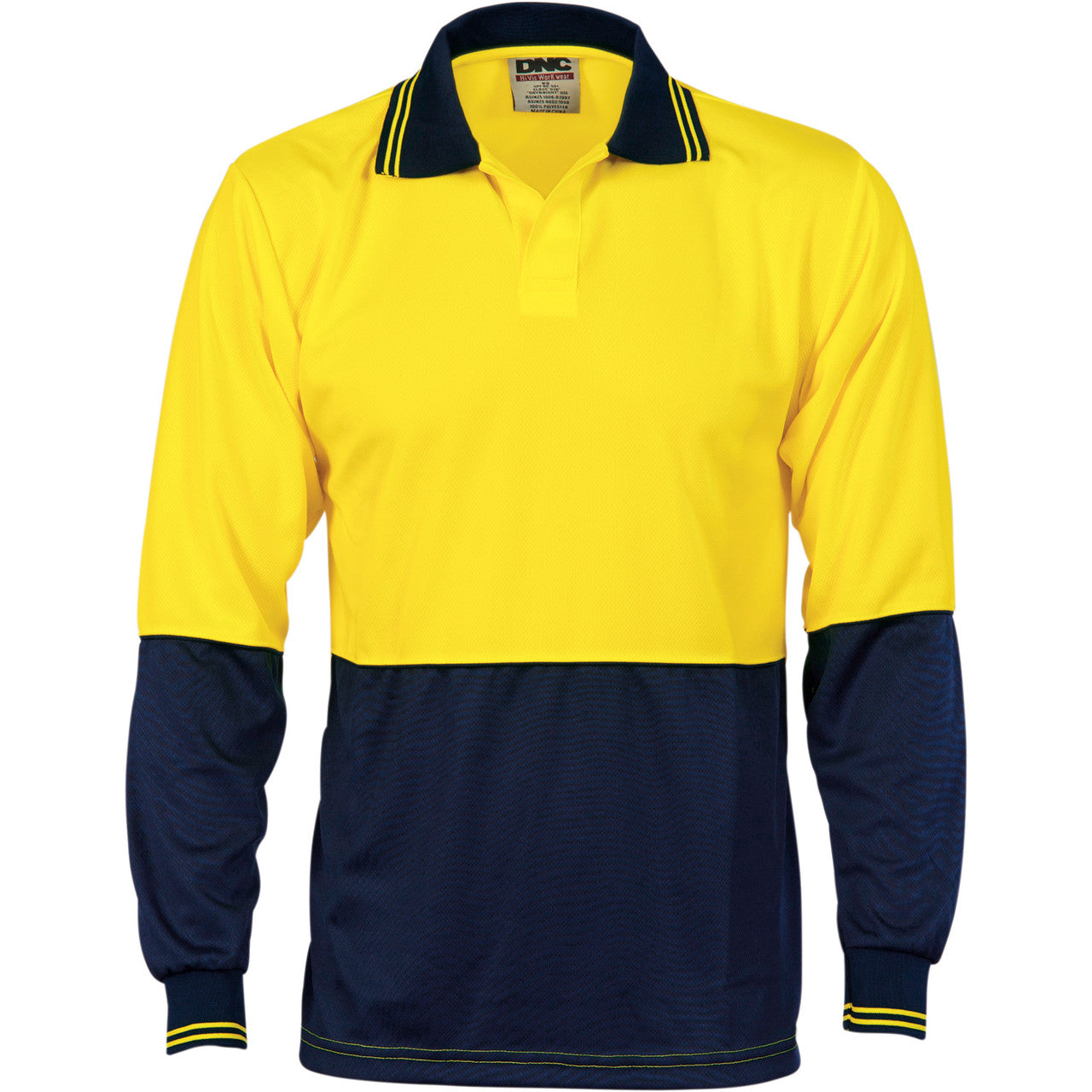DNC Hivis Two Tone Food Industry Polo - Long Sleeve 3904