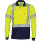 DNC Hivis D/N Cool-Breathe Polo Shirt With Cross Back R/Tape - Long Sleeve 3914
