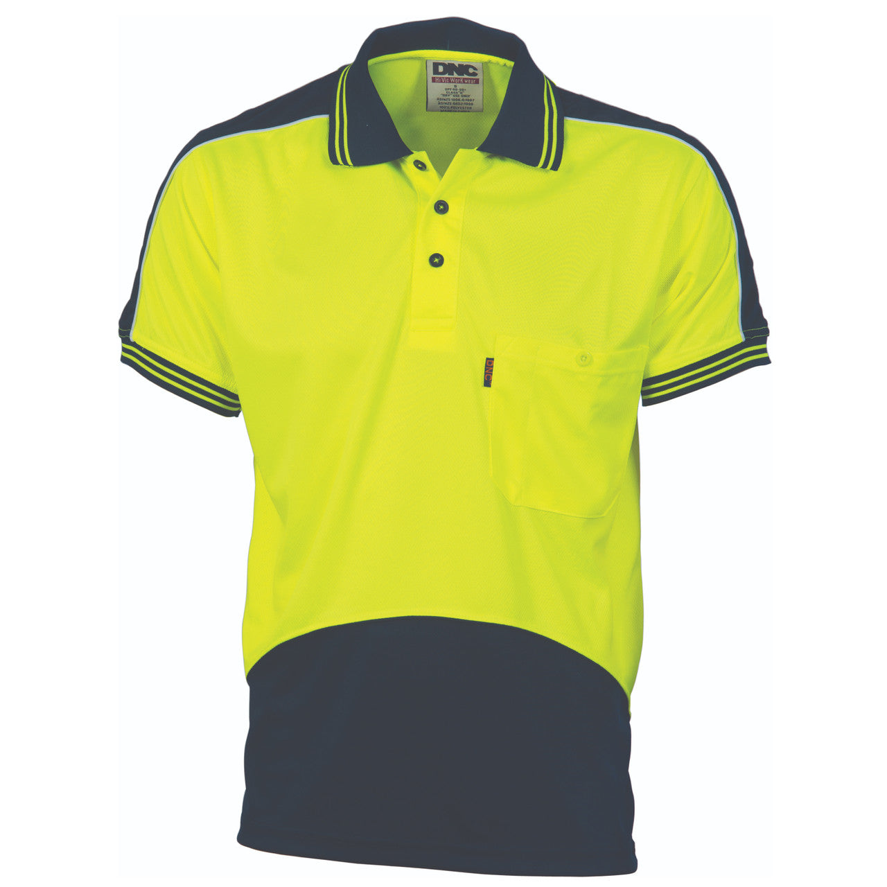 DNC HiVis Cool Breathe Panel Polo Shirt - Short Sleeve 38891