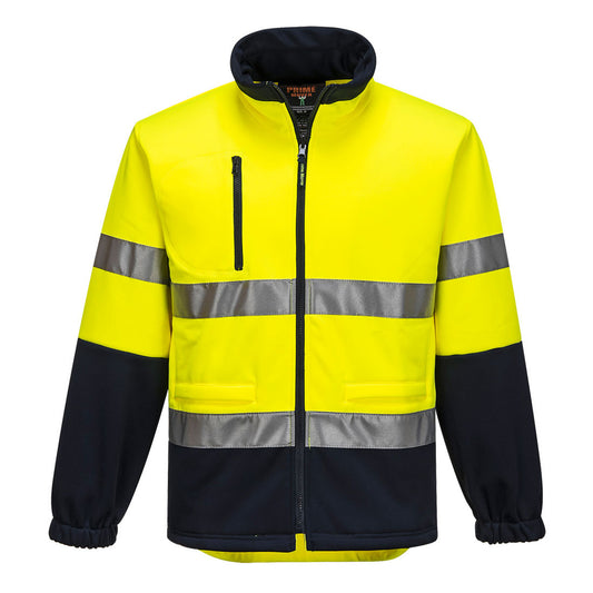 MA315 - Hi-Vis Water Repellent Contrast Zipped Brush Fleece