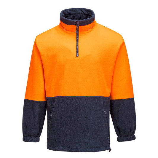 MF115 - Hi-Vis Contrast 1/4 Zip Class D Polar Fleece