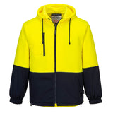 MH317 - Hi-Vis Water Repellent Contrast Zipped Class D Hoodie