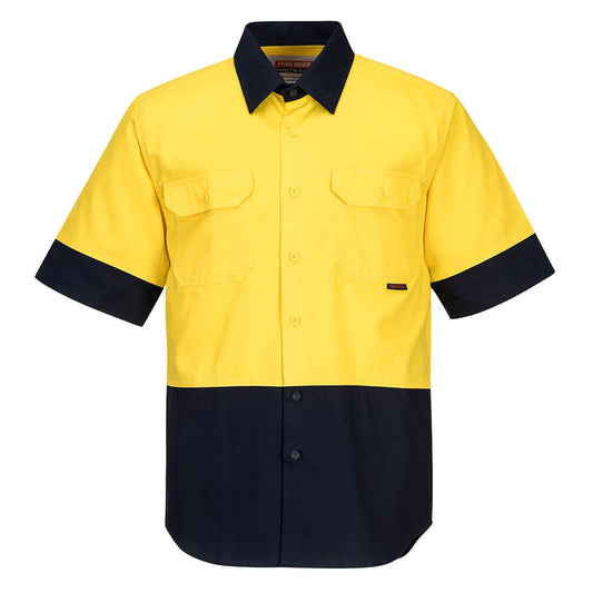 MS902 - Hi-Vis Two Tone Regular Weight Short Sleeve Shirt
